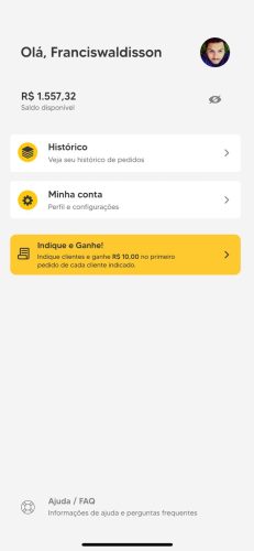 Tela App Entregador 1